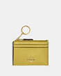 COACH®,MINI SKINNY ID CASE,Leather,Mini,Im/Chartreuse,Front View