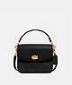 COACH®,CASSIE CROSSBODY 19,Leather,Small,Brass/Black,Front View