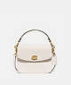 COACH®,CASSIE CROSSBODY 19,Leather,Small,Brass/Chalk,Front View