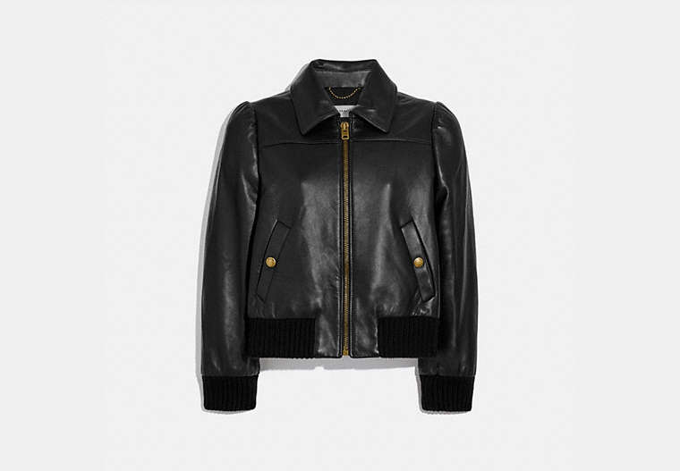 COACH® | Leather Tailored Bomber Jacket