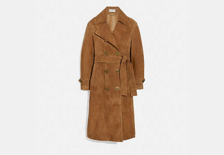 COACH®: Suede Trench Coat