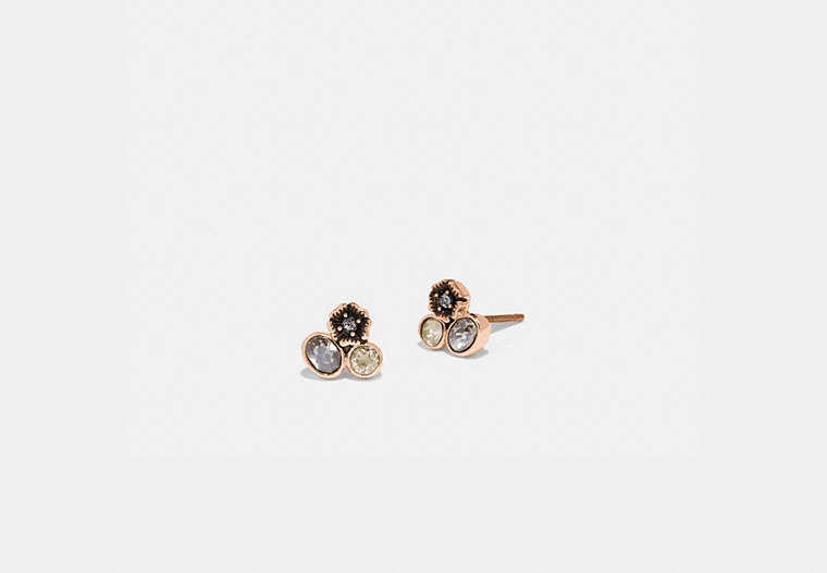 Mini Tea Rose Cluster Stud Earrings image number 0