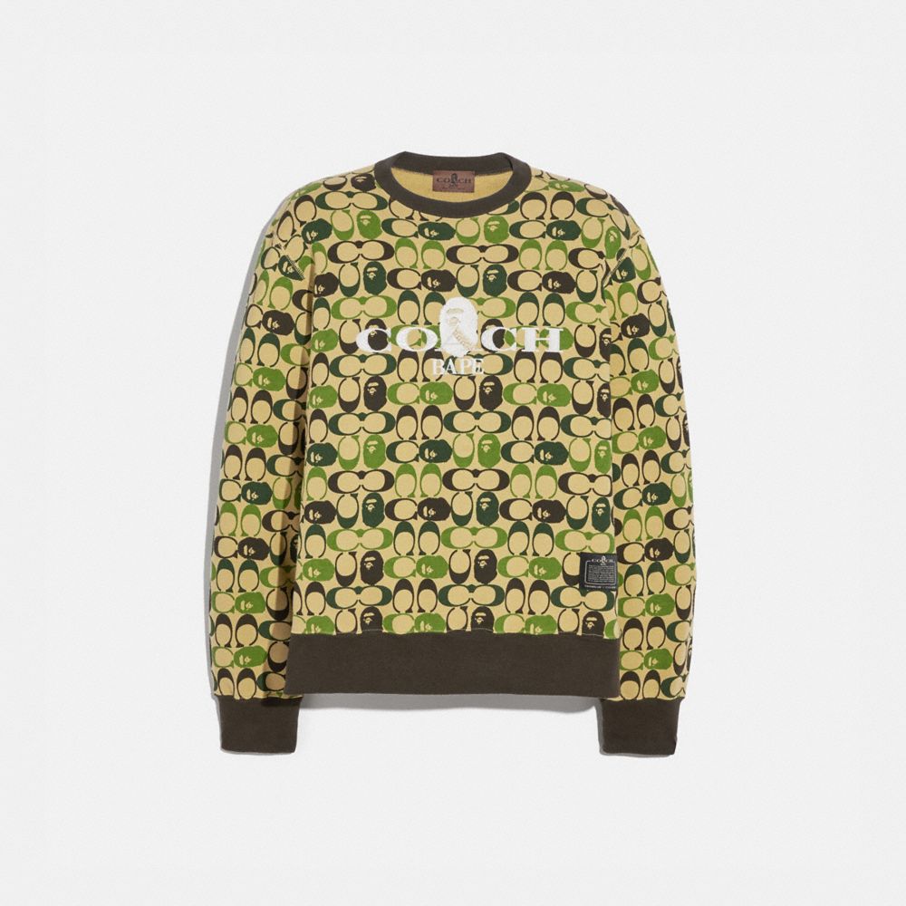 BAPE® X COACH CREWNECK  COLOR:BEIGE  XL