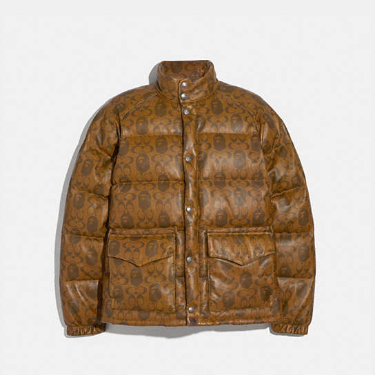 COACH®: Bape X Coach Leather Down Jacket