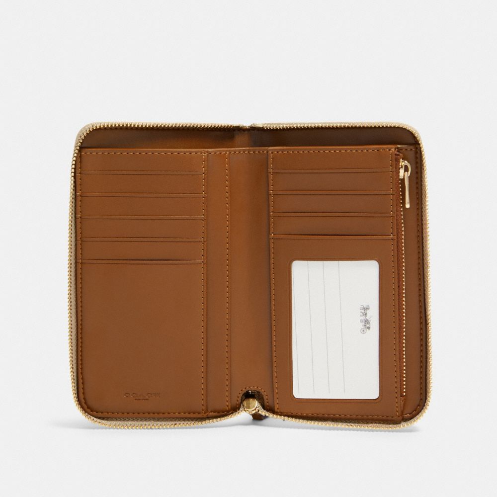 coach outlet medium zip around wallet