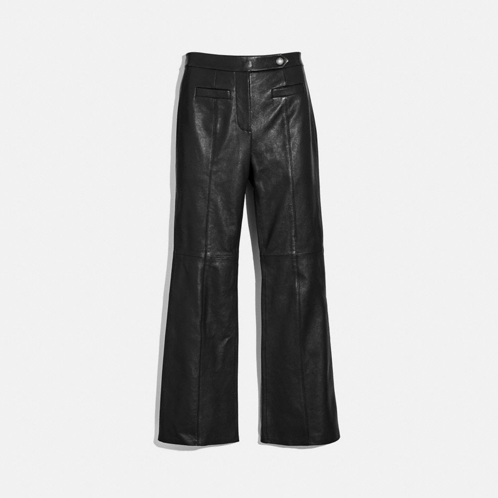 COACH® | Leather Flare Trousers