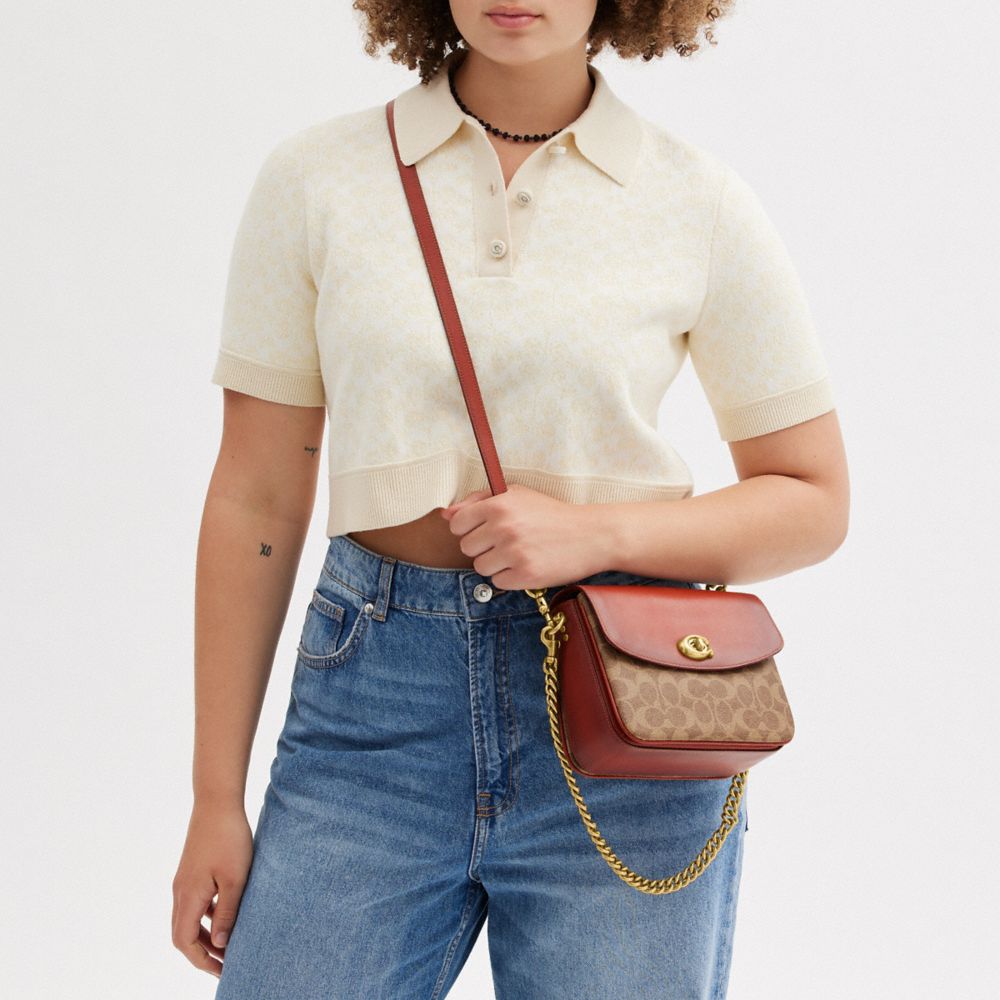 Cassie Crossbody 19 In Signature Canvas, COACH