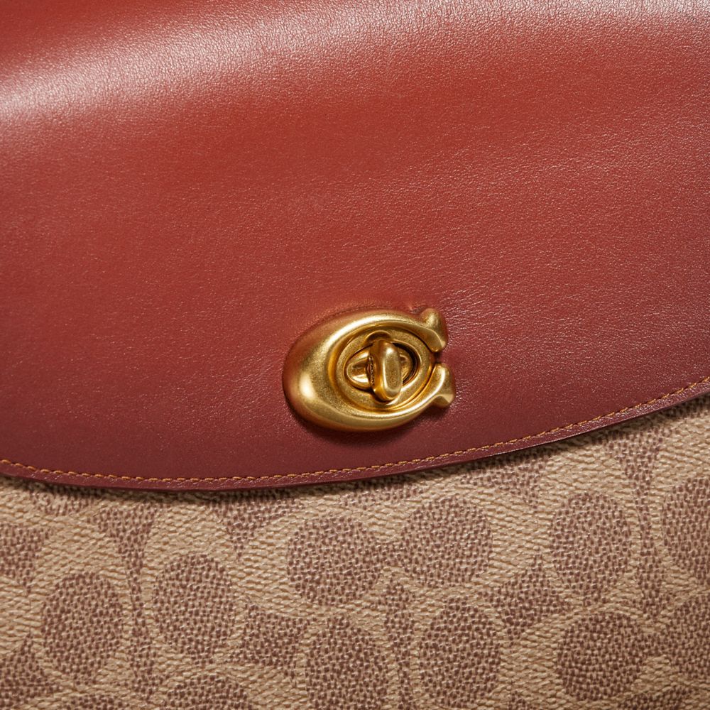 Coach Cassie Crossbody 19 In Signature Canvas In Brass/tan Rust ModeSens