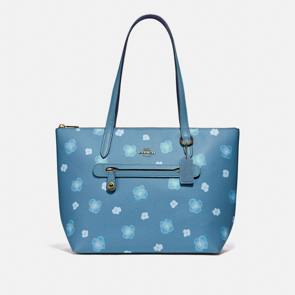 coach taylor tote with pansy print