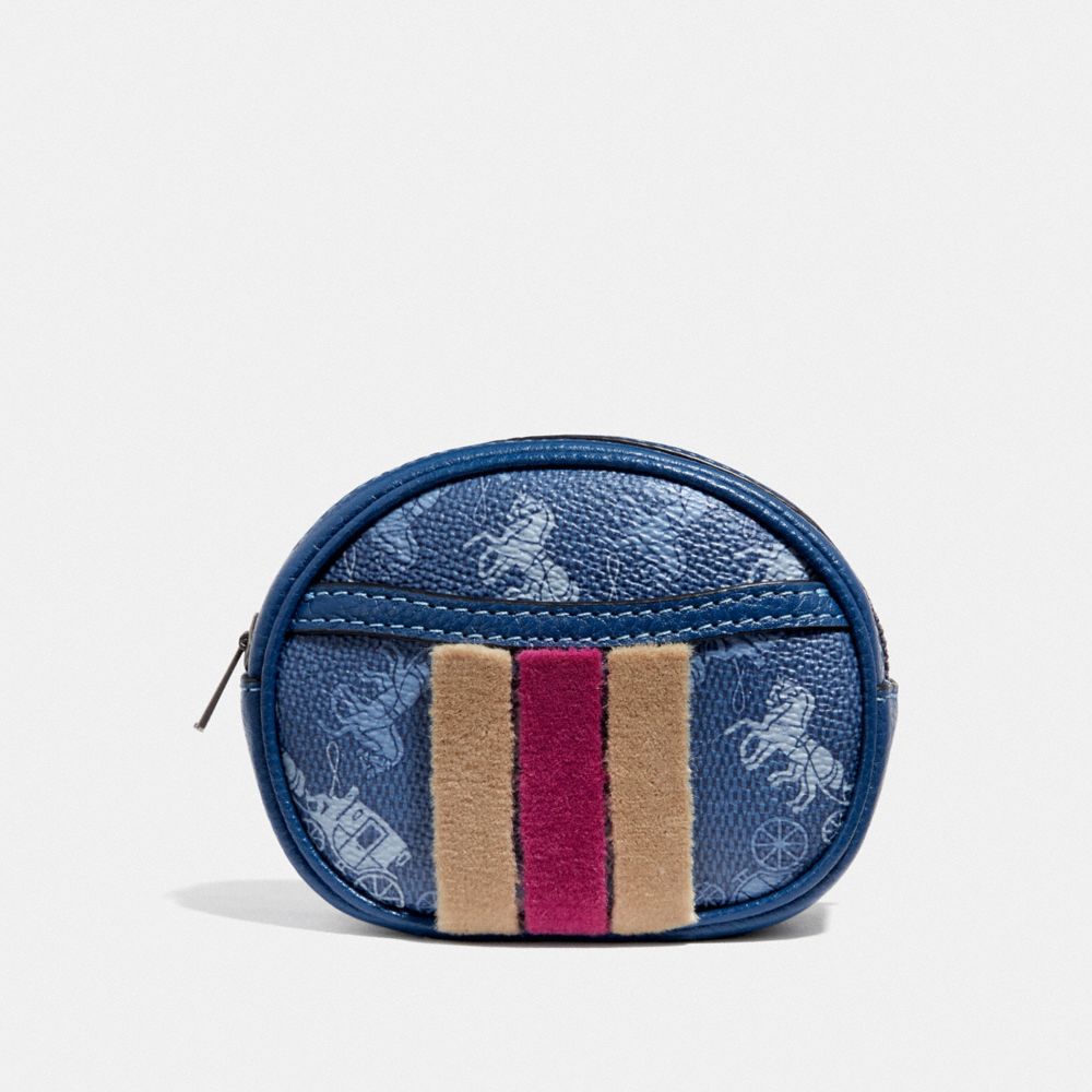 COACH®,Harness Buckle Reversible Belt And Pouch With Horse And Carriage Print, 25 Mm,,Front View