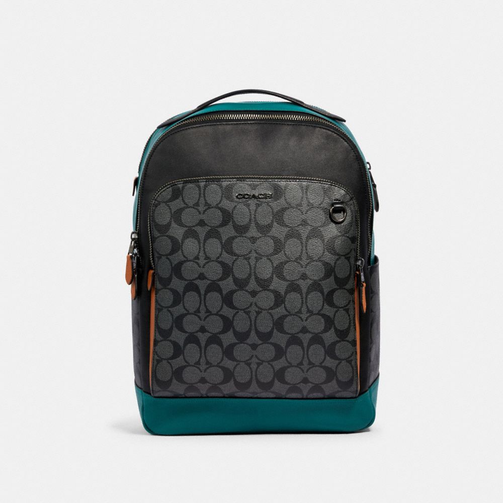 graham backpack in colorblock signature canvas