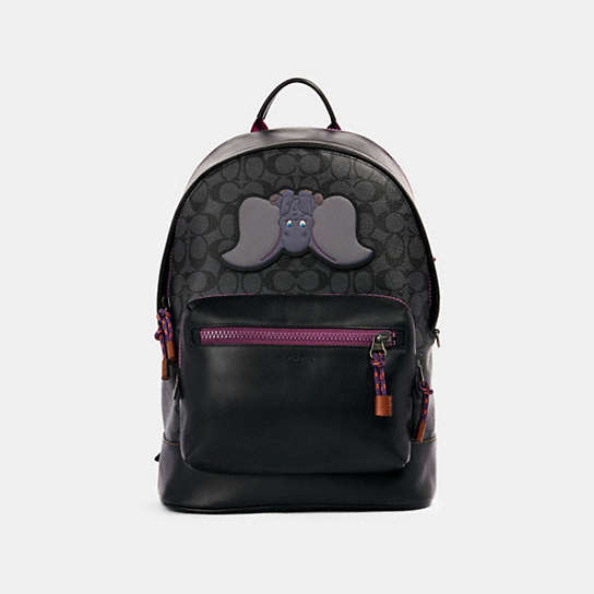 COACH® Outlet | Disney X Coach West Backpack In Signature Canvas With Dumbo