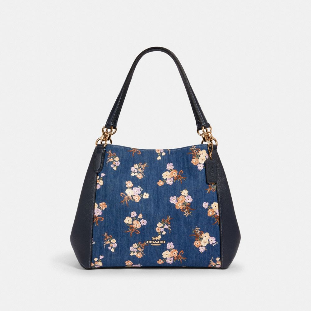 COACH® Outlet Hallie Shoulder Bag With Painted Floral Box Print
