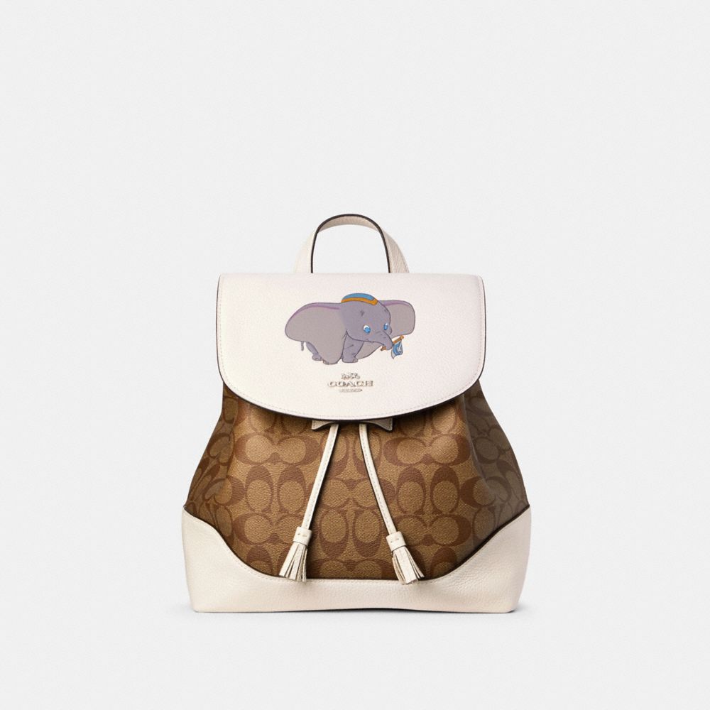 COACH® Outlet | Disney X Coach Elle Backpack In Signature Canvas With Dumbo