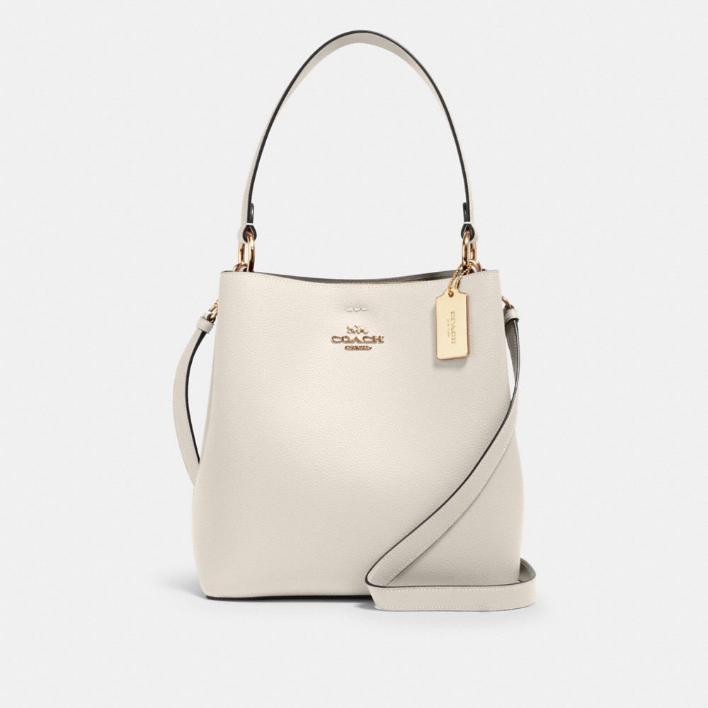 coach leather town bucket bag