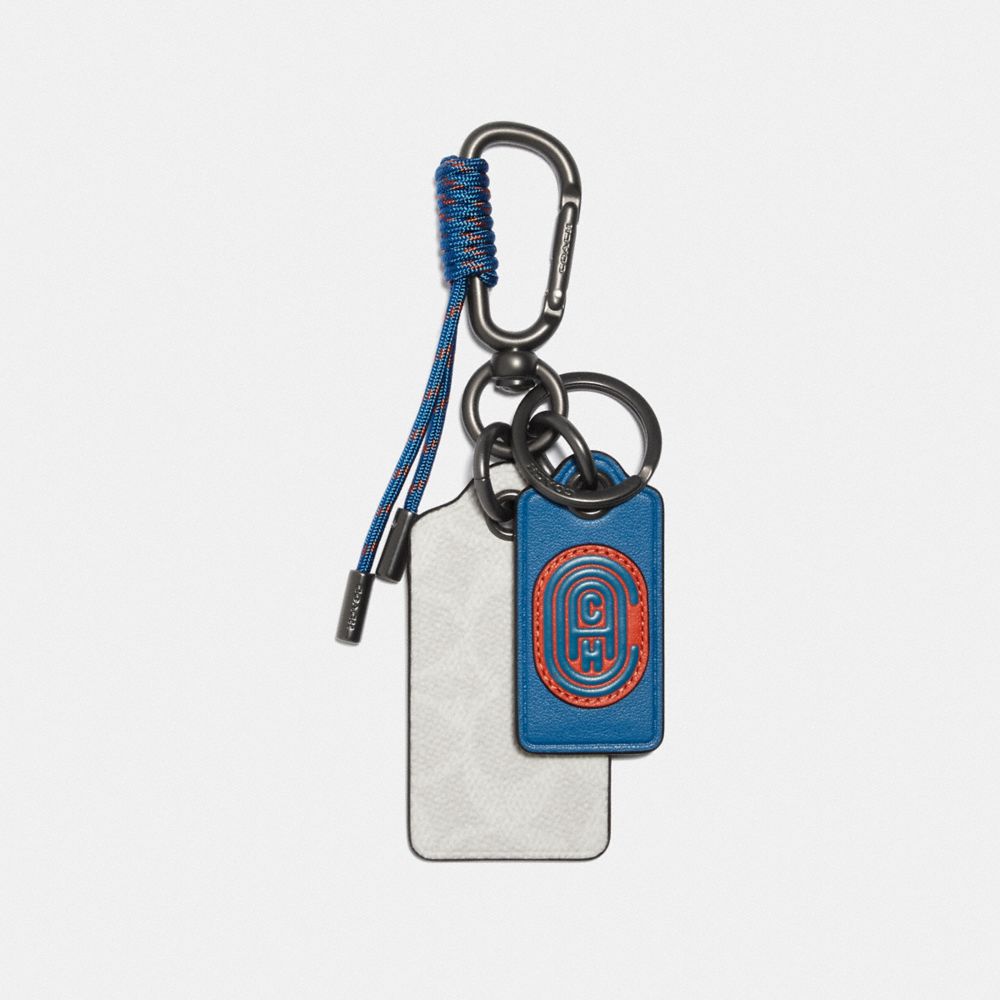 COACH® Key Fob In Signature Canvas With Coach Patch