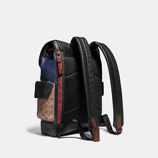 COACH®  Rivington Backpack With Signature Canvas Detail And Coach Patch
