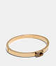 COACH®,PAVE SIGNATURE HINGED BANGLE,Metal,Gold,Front View