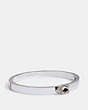 COACH®,PAVE SIGNATURE HINGED BANGLE,Metal,Silver,Front View