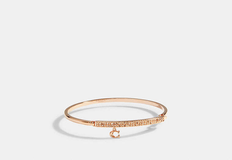 COACH® Outlet | Signature Pave Bar Hinged Bangle