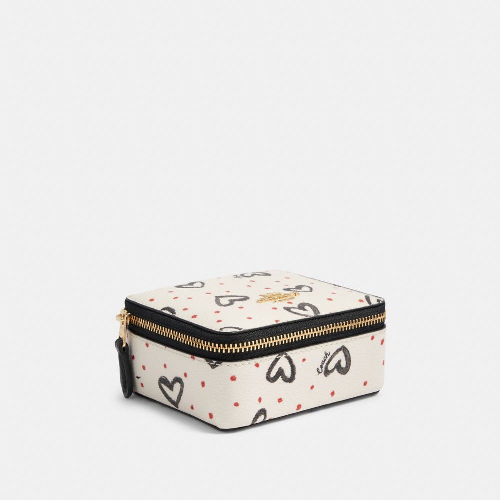 COACH® Outlet Jewelry Box With Crayon Hearts Print