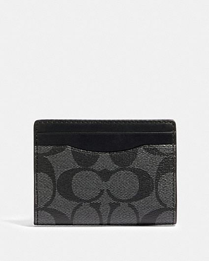 COACH® Outlet | Slim Id Card Case In Signature Canvas