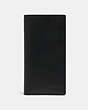 COACH®,SLIM PASSPORT WALLET,Leather,Gunmetal/Black,Front View