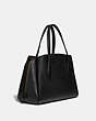 COACH®,LORA CARRYALL 30,Pebbled Leather,Large,Brass/Black,Angle View
