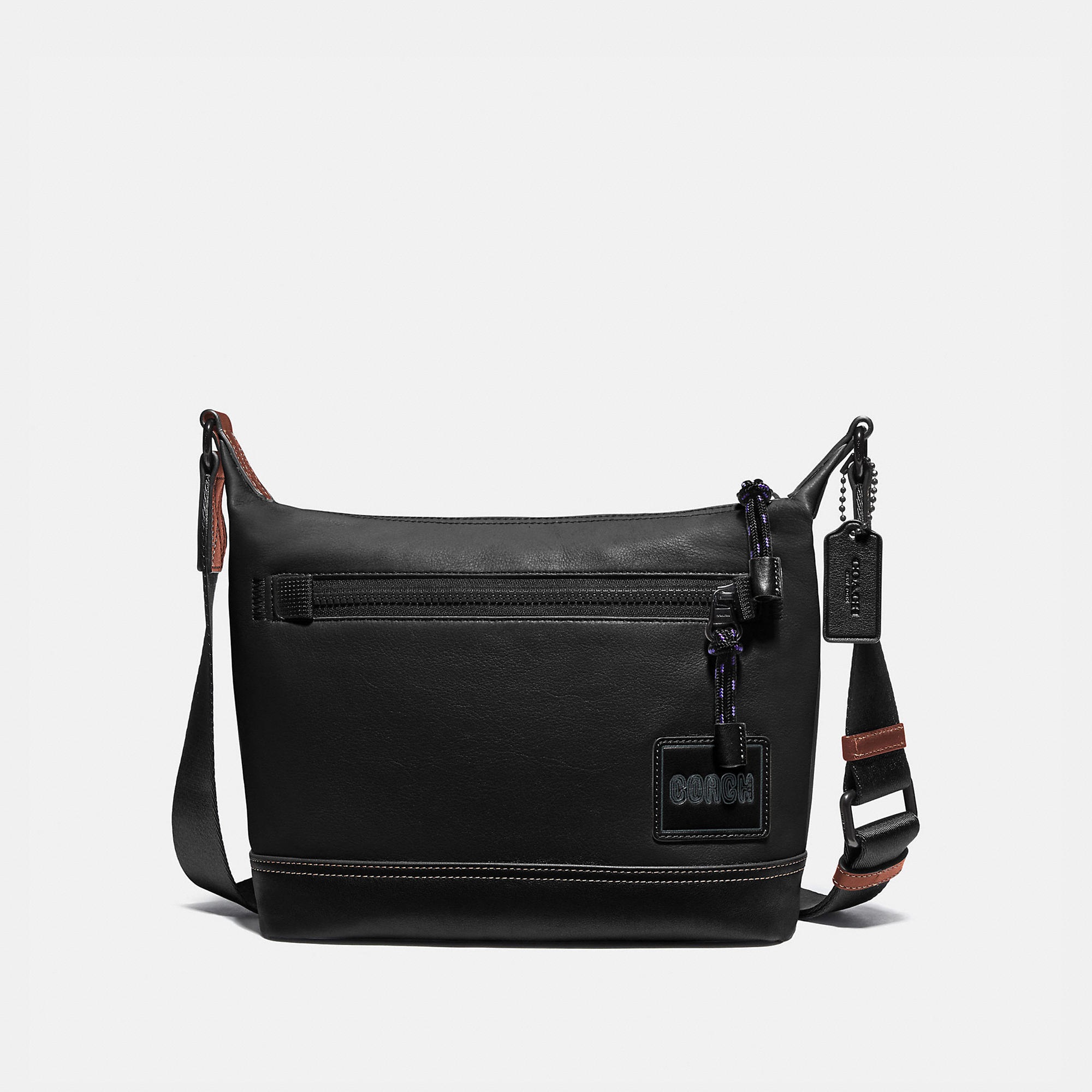 Coach Pacer Messenger 25 With Patch In Black | ModeSens