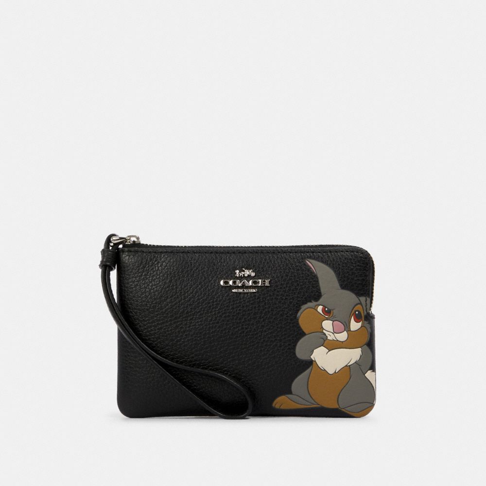 COACH® Outlet Disney X Coach Corner Zip Wristlet With Thumper