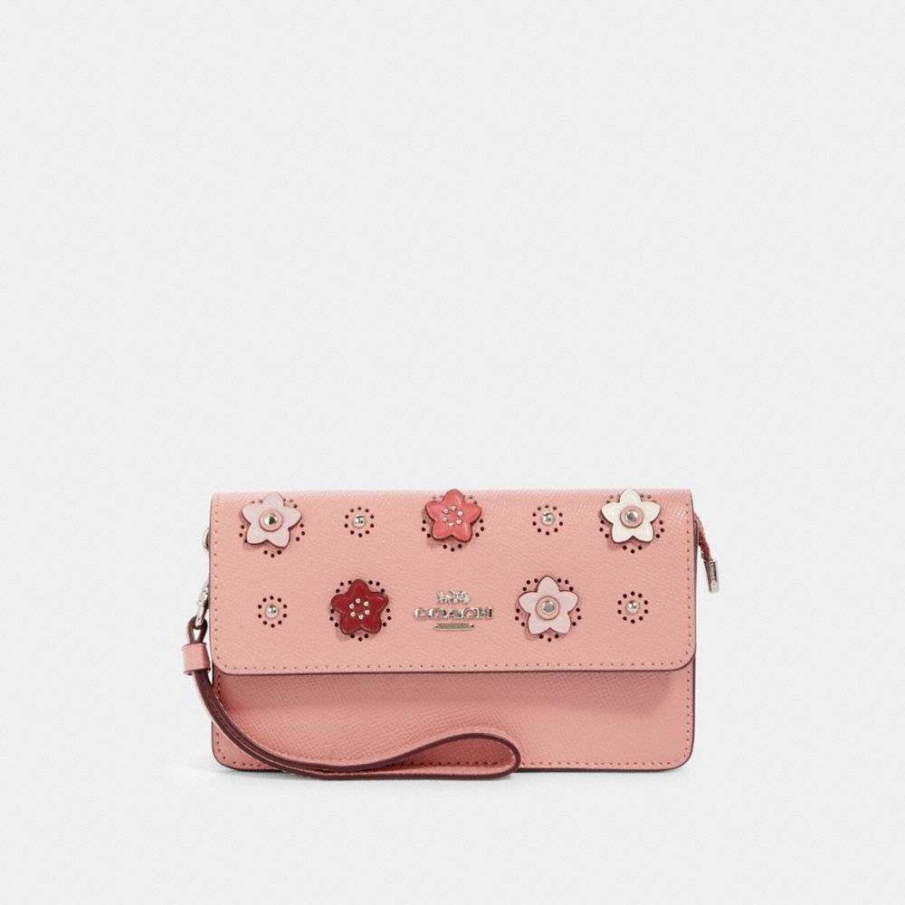 COACH® Outlet Foldover Wristlet With Daisy Applique