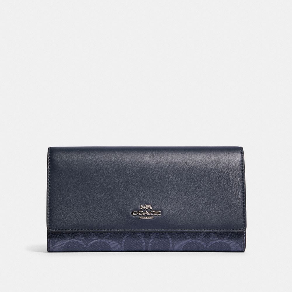 COACH® Outlet Trifold Wallet In Signature Canvas