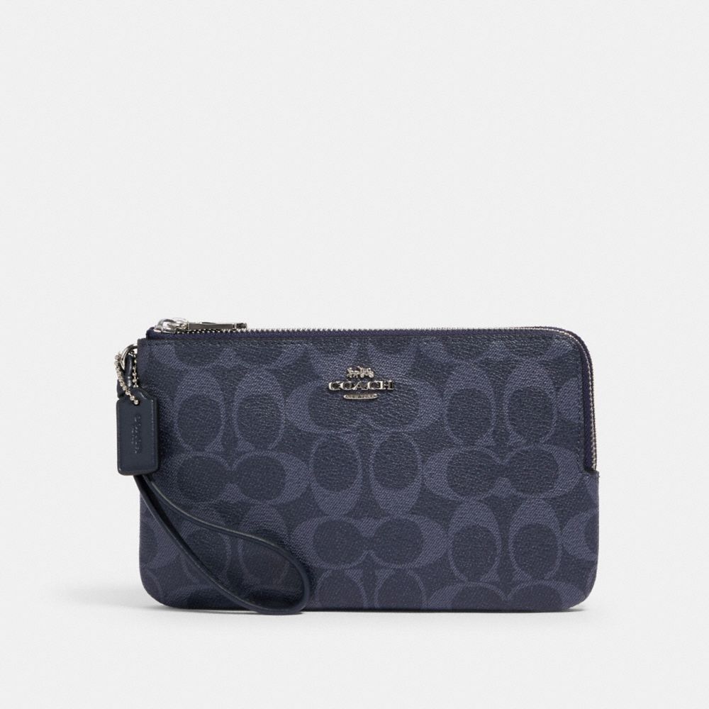 COACH® Outlet Double Zip Wallet In Signature Canvas