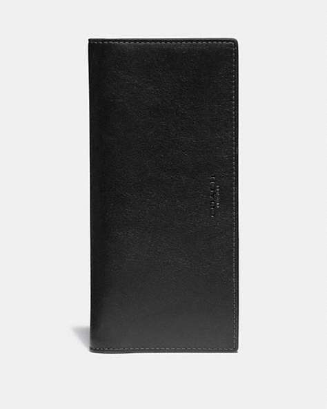 COACH®,BREAST POCKET WALLET,Smooth Leather,Black,Front View
