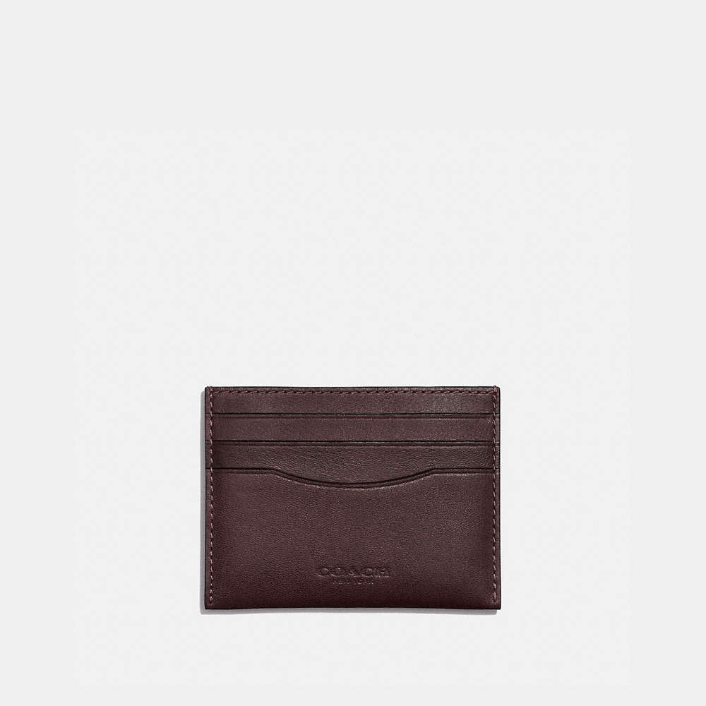 Coach Card Case In Mahogany Brown