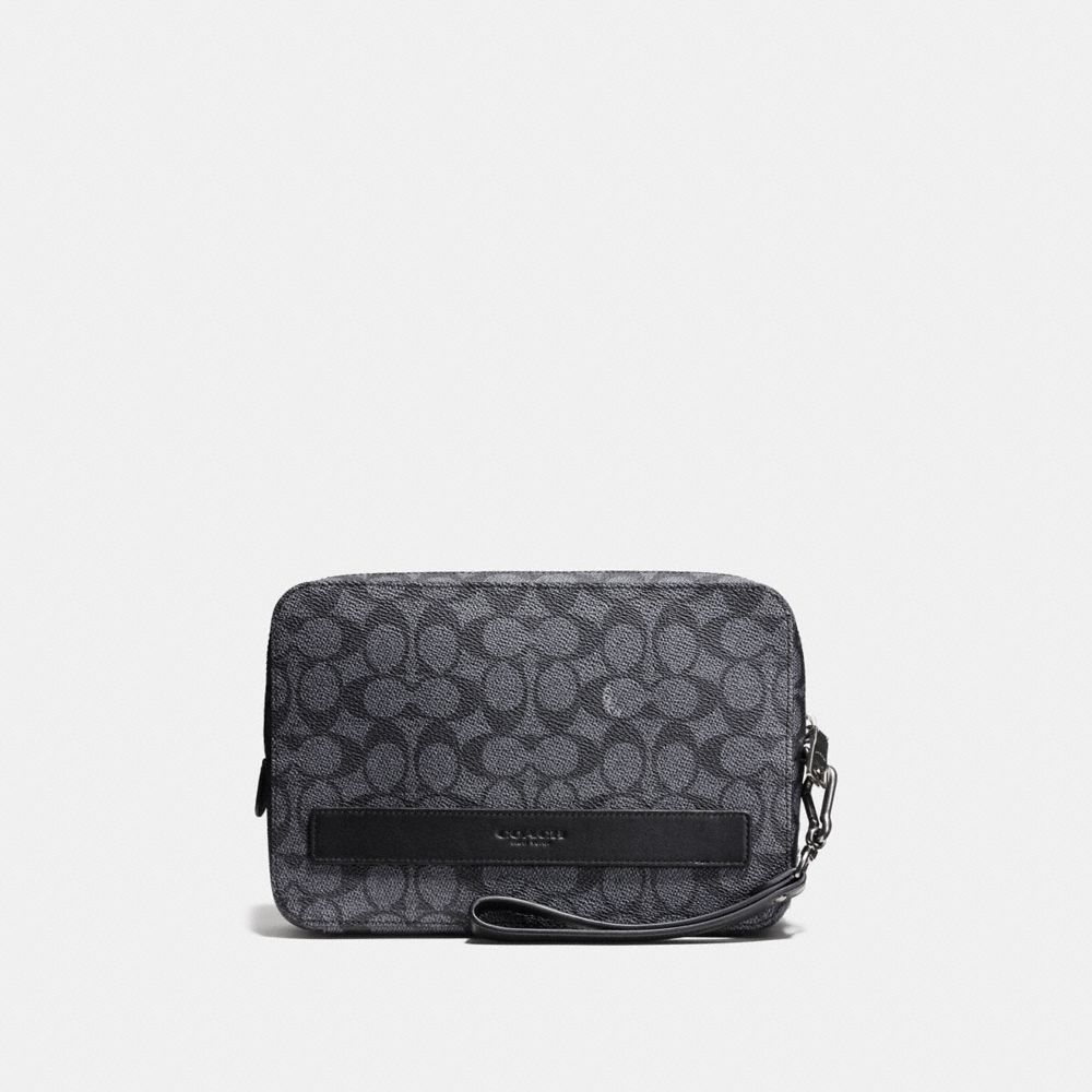 COACH®: Pouchette In Signature Canvas