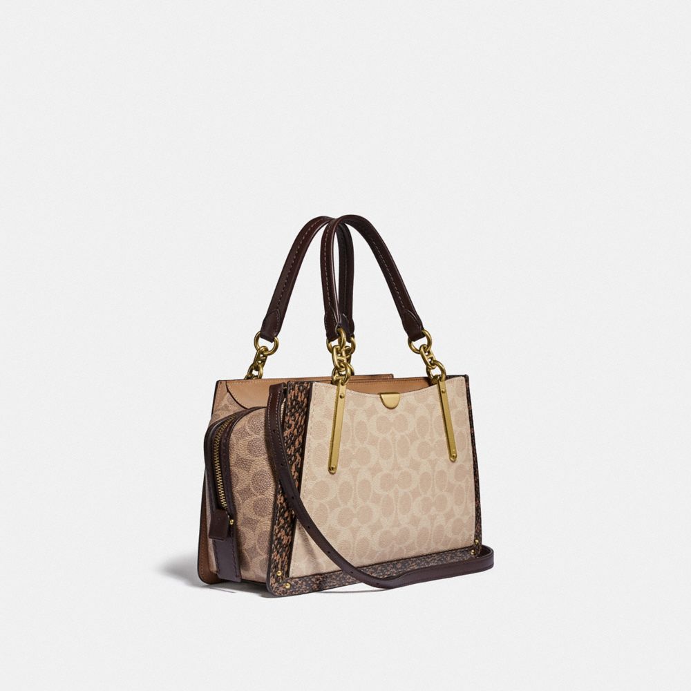  Coach Dreamer 21 In Signature Canvas With Snakeskin