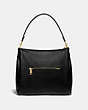 COACH®,SHAY SHOULDER BAG,Leather,Large,Brass/Black,Back View