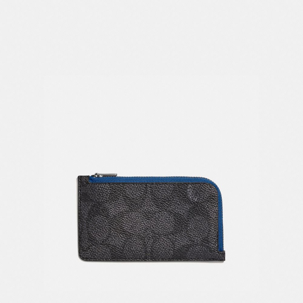 COACH® L Zip Card Case In Colorblock Signature Canvas