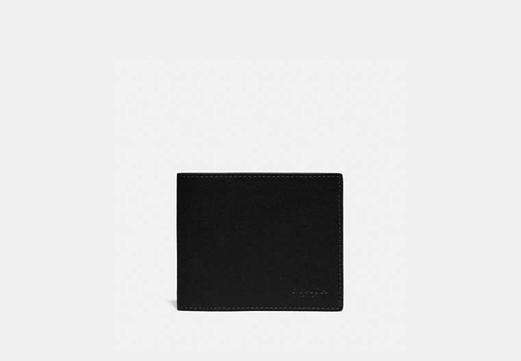 COACH®,3-IN-1 WALLET,Calf Leather,Mini,Black,Front View