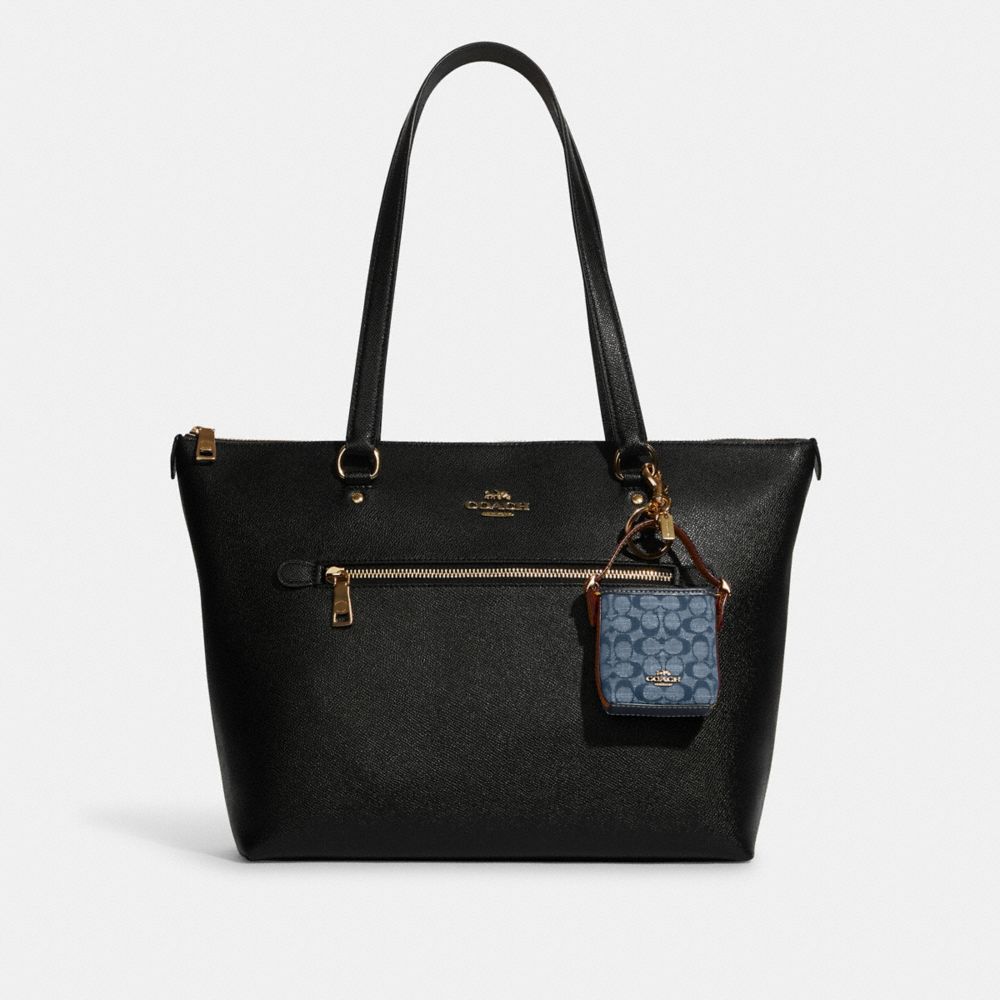 COACH® Mini Val Duffle Bag Charm In Signature Chambray