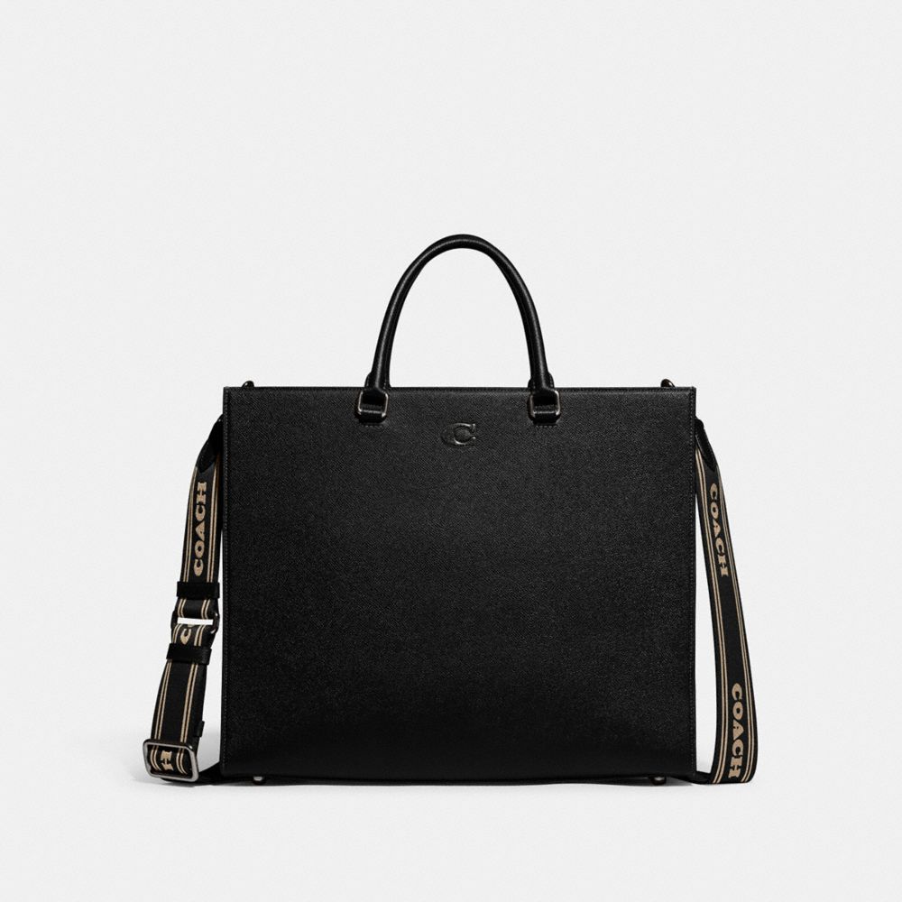 Shop Coach Tote 40 Mit Detail Aus Signature-canvas In Black