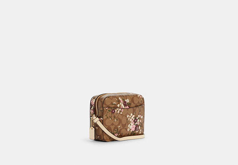 Mini Camera Bag In Signature Canvas With Evergreen Floral Print