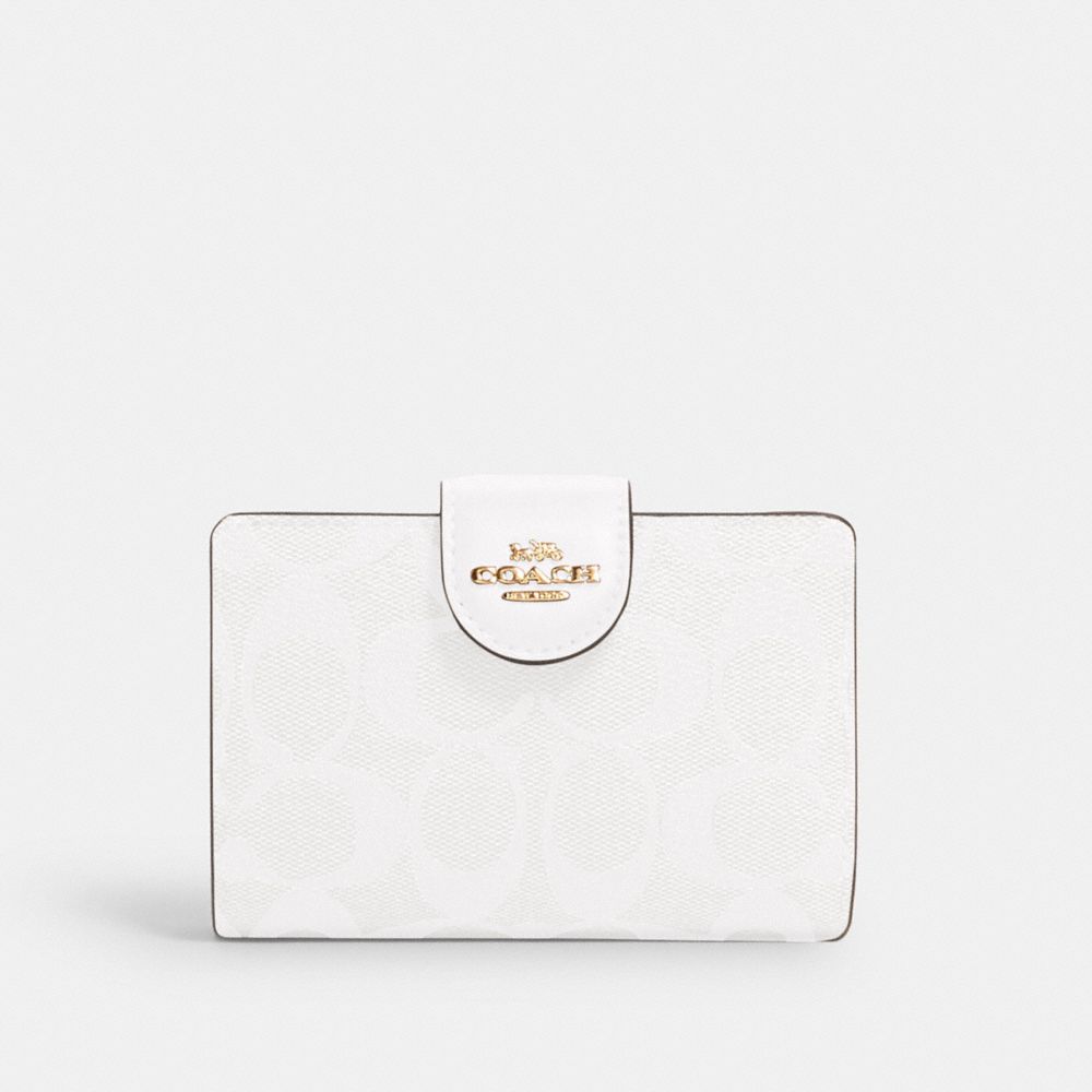 Medium Corner Zip Wallet In Signature Canvas