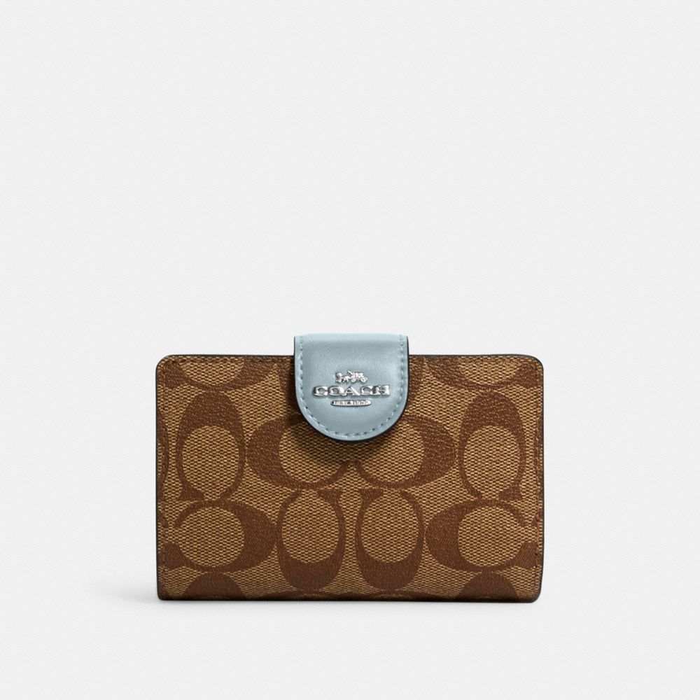 COACH OUTLET® | Medium Corner Zip Wallet In Signature Canvas