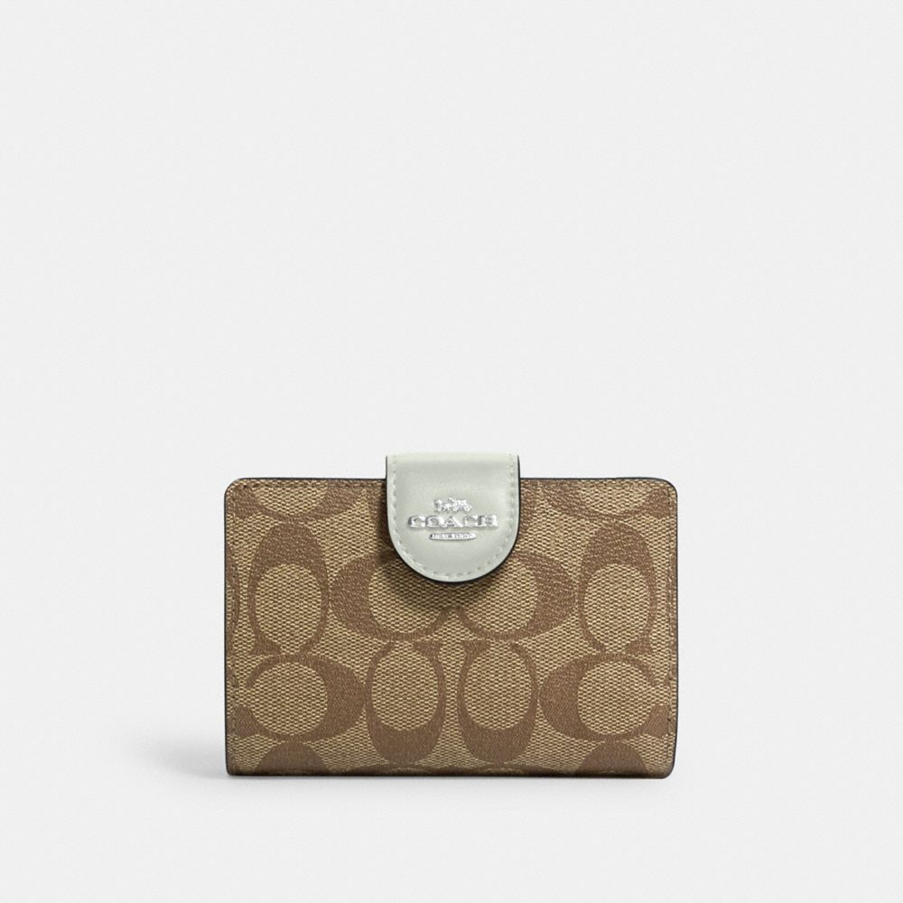 Coach Outlet Medium Corner Zip Wallet In Signature Canvas In Multi ...