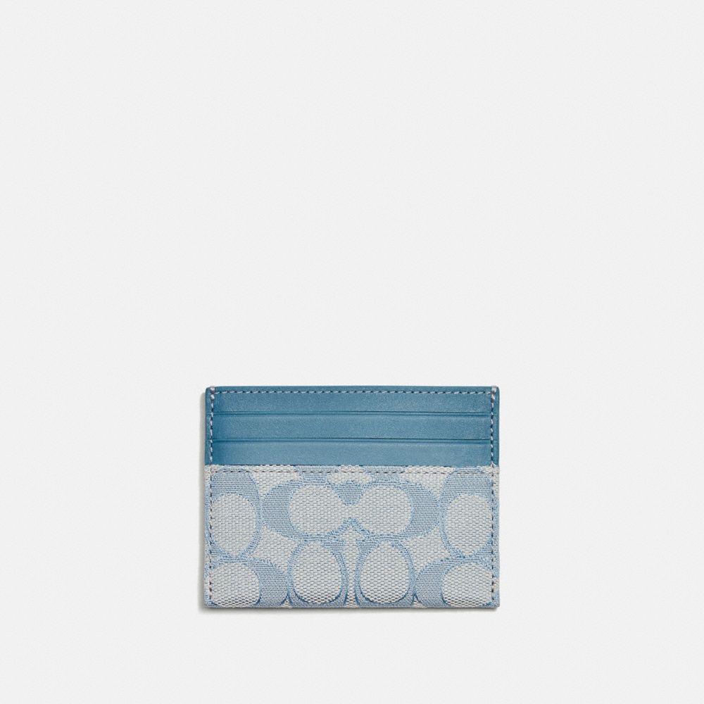 coach jacquard card case