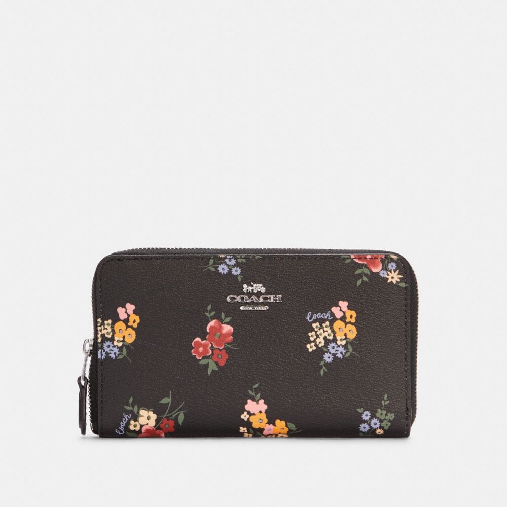 COACH® Outlet Medium Id Zip Wallet With Wildflower Print