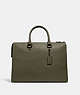 COACH®,GOTHAM FOLIO,Pebbled Leather,Large,Army Green,Front View