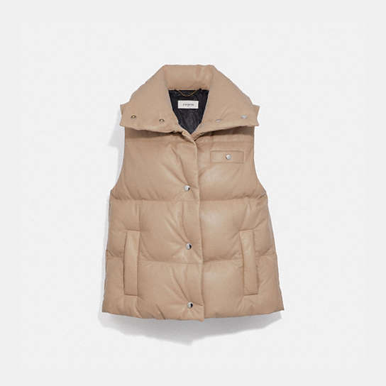 Leather Puffer Vest | COACH®